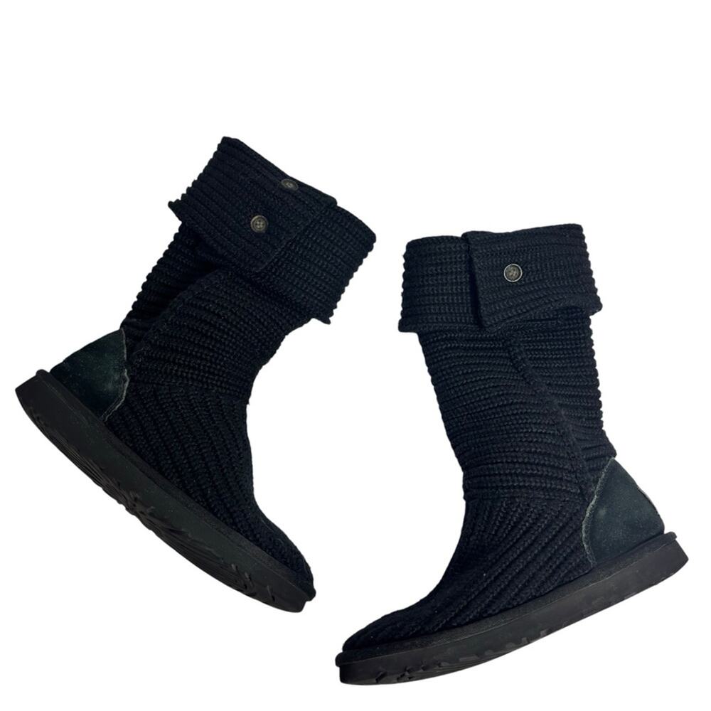 UGG AUSTRALIA BLACK WOMEN WINTER WARM BOOTS SIZE USA 7 NO BOX.